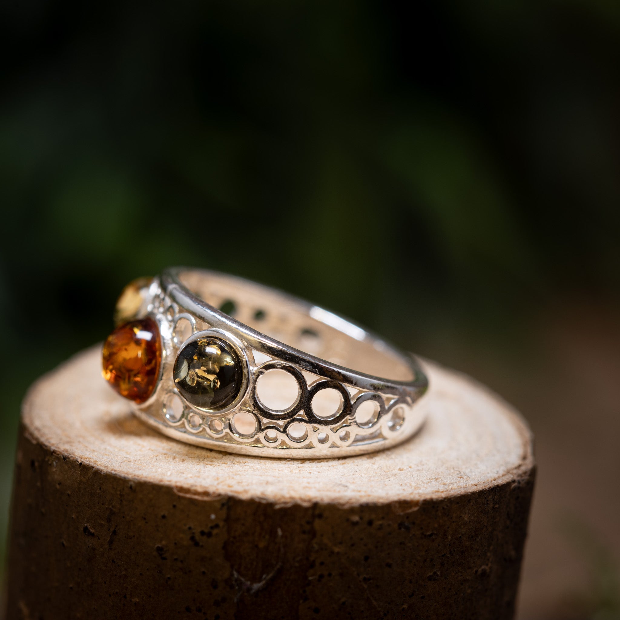 Silberring Bernstein Vira 925s Silber