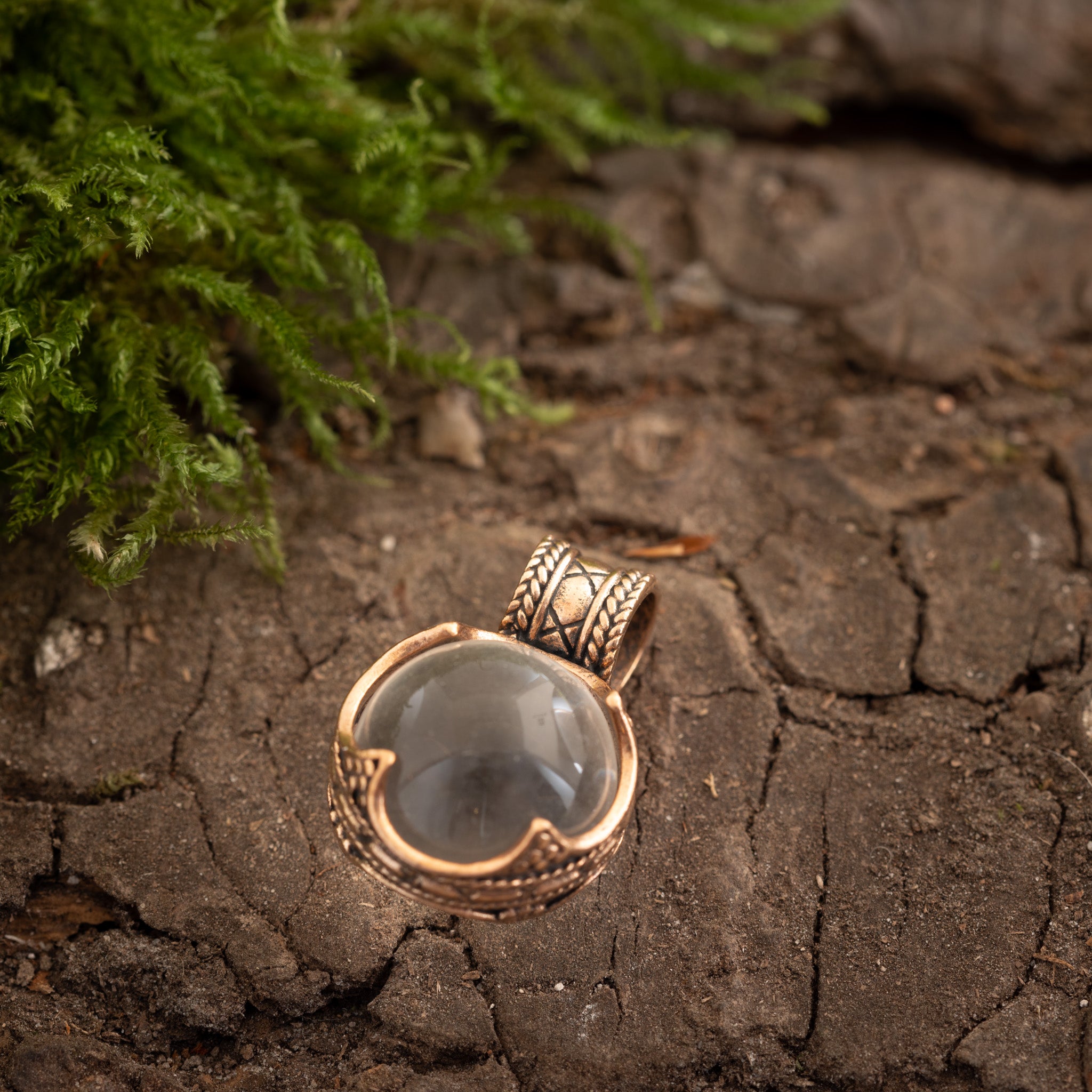 Anhänger Gotländischer Kristall Klein Bronze