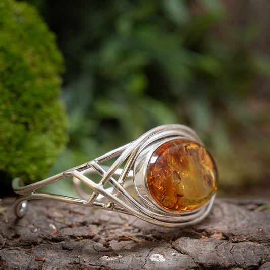 Armband Bangle Bernstein Elarion 925s Silber