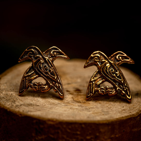 Hugin und Munin Ohrringe aus Bronze 