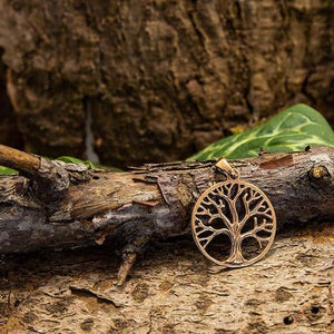 Yggdrasil Baum des Lebens Roh Anhänger Bronze