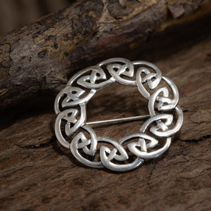 Brosche Keltischer Knoten Pin Silber