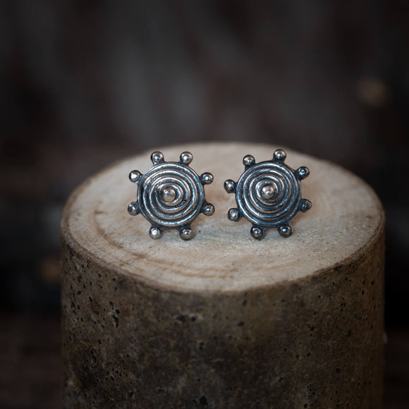 Ohrringe Spiralschild 925er Silber