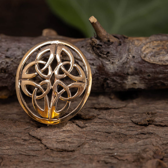 Brosche Keltischer Knoten Symmetrie Bronze