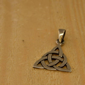 Keltischer Knoten Anhänger Dreieck 925er Silber
